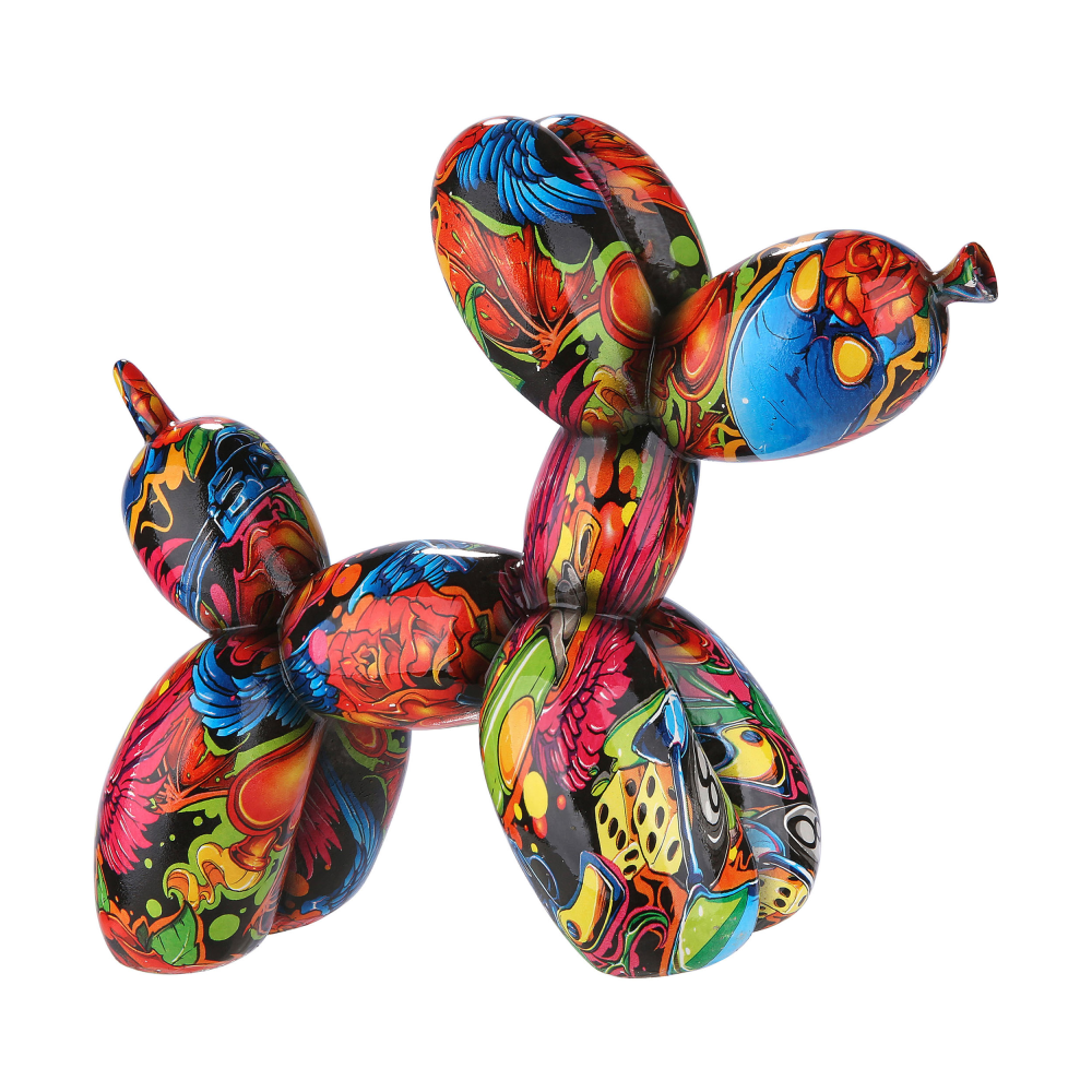 Figur Pudel Ballon Street Art bunt