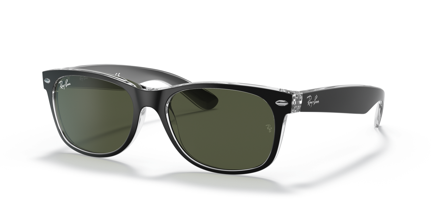 NOUL MIX DE CULORI WAYFARER - Negru mat pe verde transparent