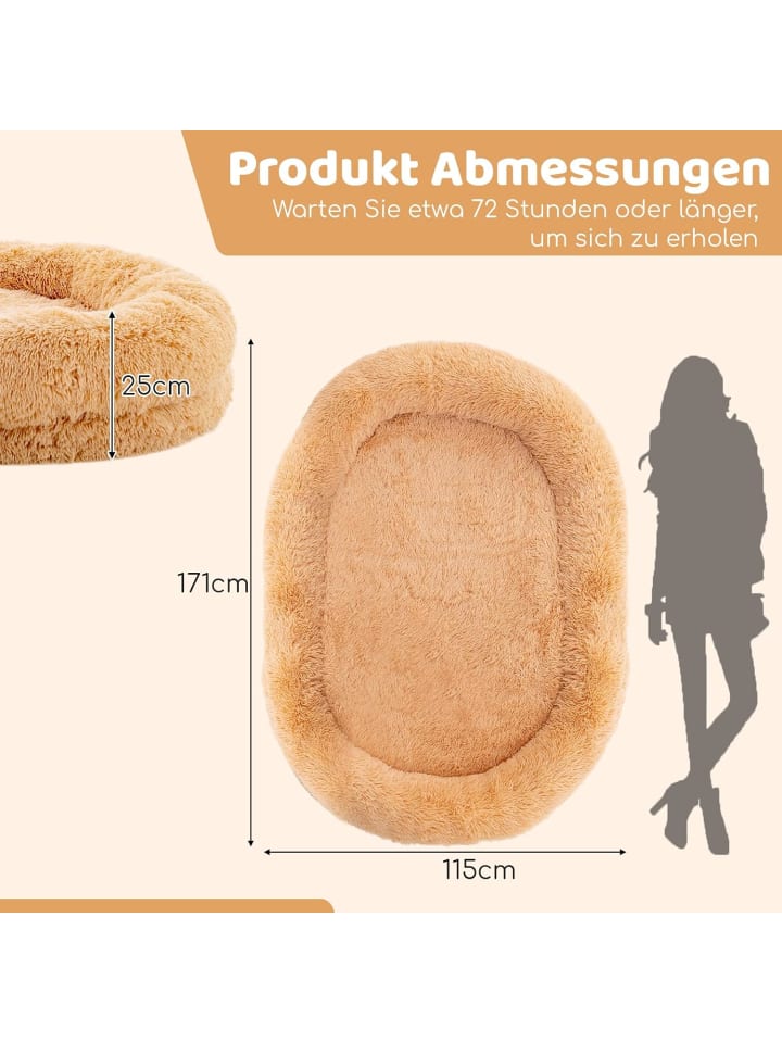 COSTWAY Hundebett für Menschen & Hunde in Braun günstig kaufen onesize