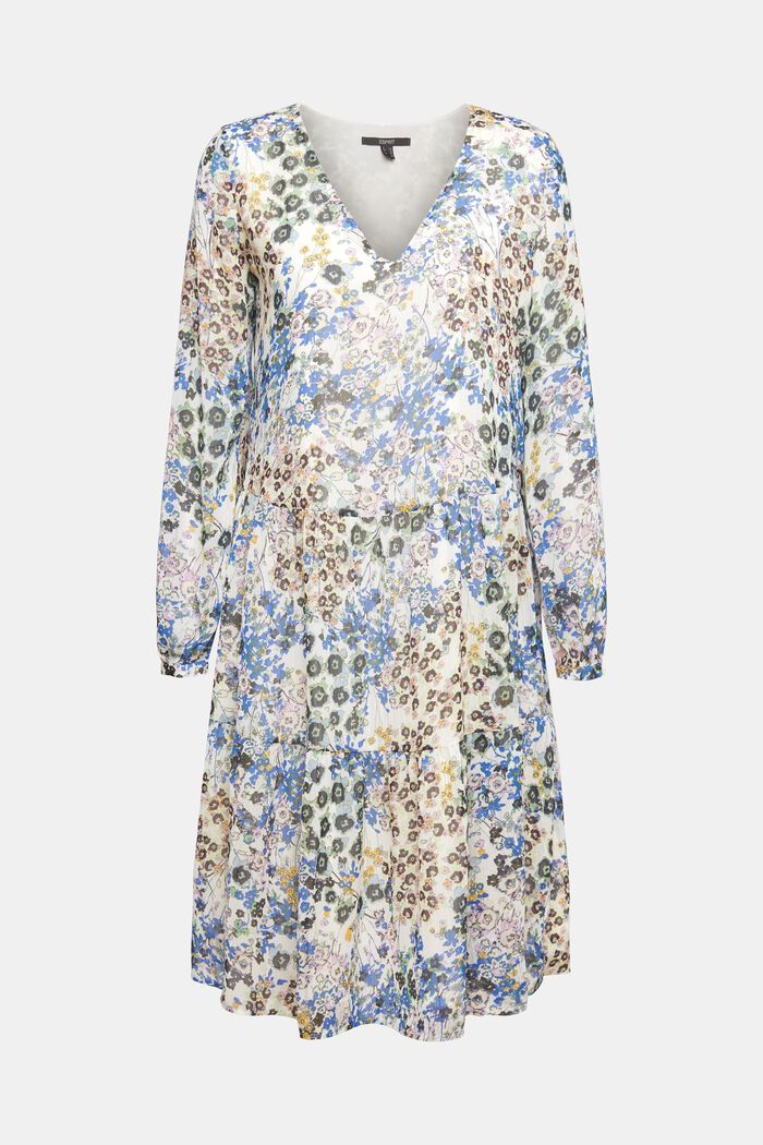 Crêpe-Kleid mit Millefleurs
