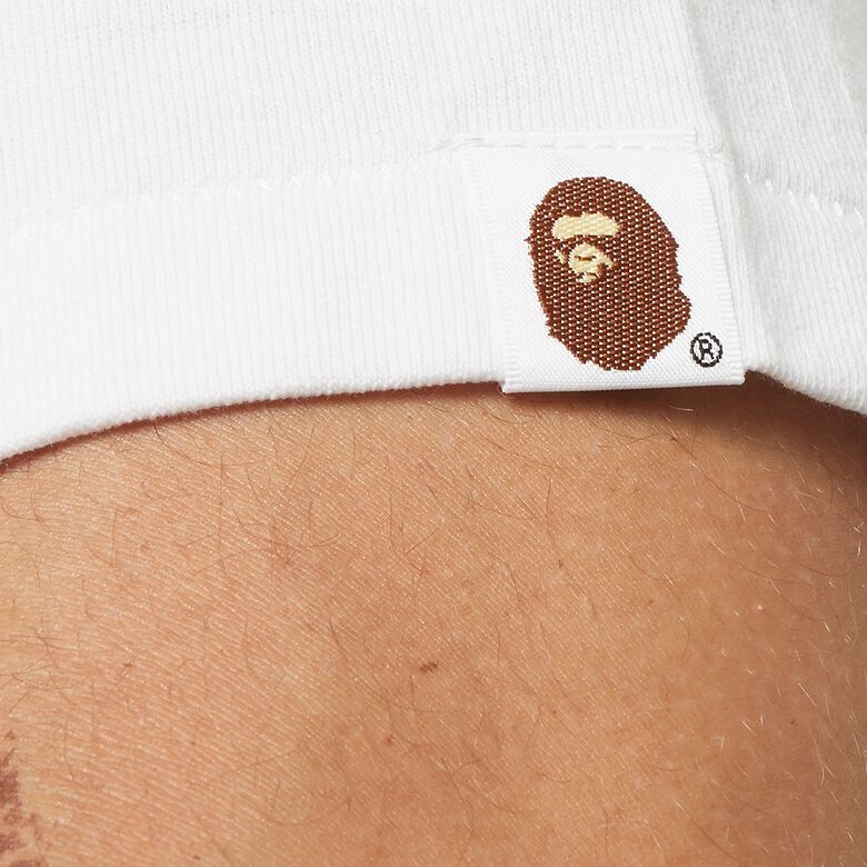 A Bathing Ape Speed Racer College ATS Tee M white x black