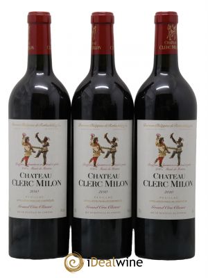 Château Clerc Milon 5ème Grand Cru Classé  2010 - Lot de 3 Bouteilles