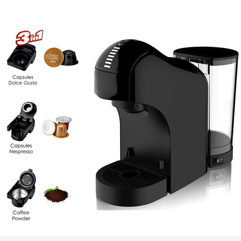 KREATE Kapselmaschine Dolce Gusto Kapselmaschine, Automatische Espresso-Kapselmaschine, Dolce Gusto, Nespresso and Ground Coffee Beans, mit Digitaler Touch-Steuerung, 20 bar, Timer-Standby