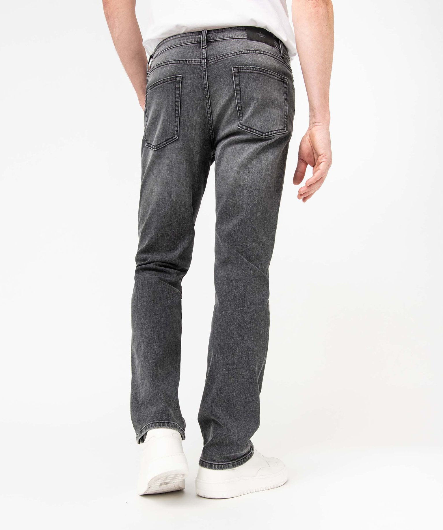 Jean homme coupe regular coloris délavé gris | GEMO