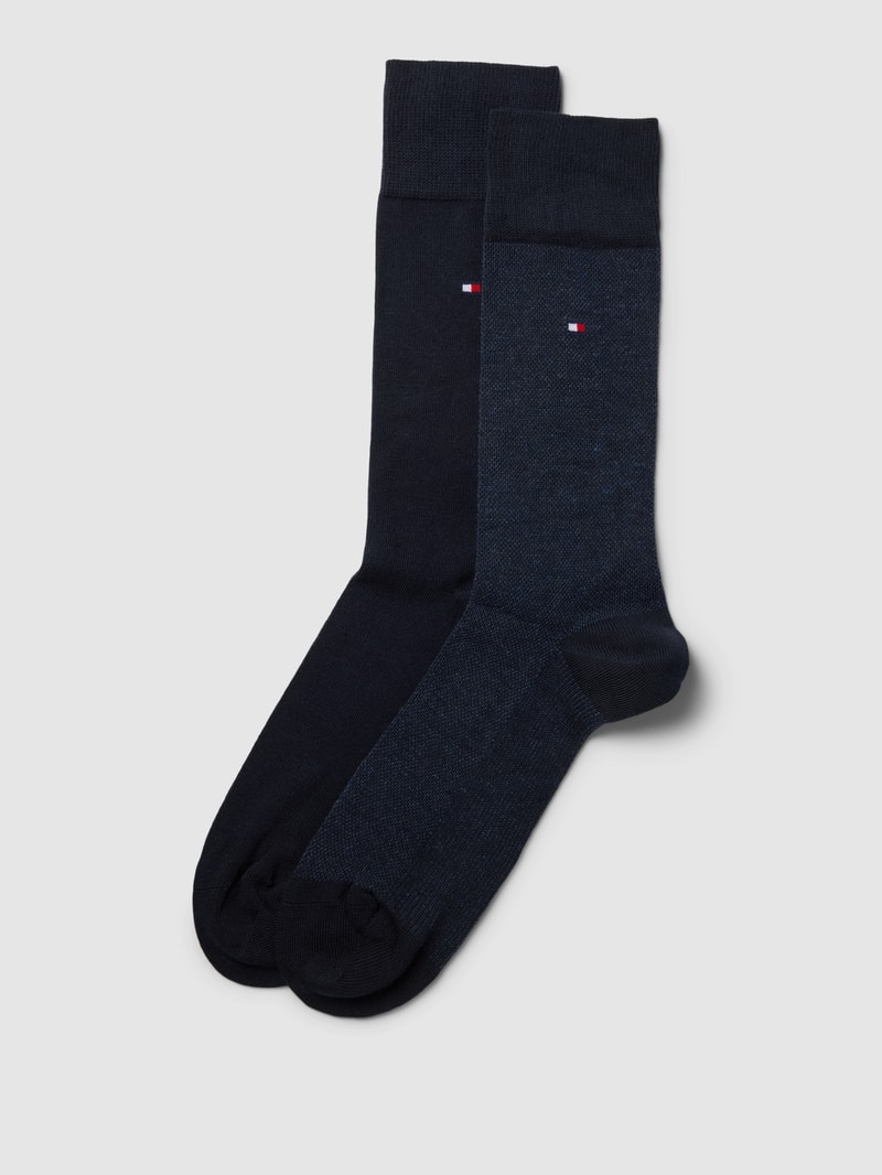 Socken mit Label-Details im 2er-Pack Modell 'Birdeye' in marineblau