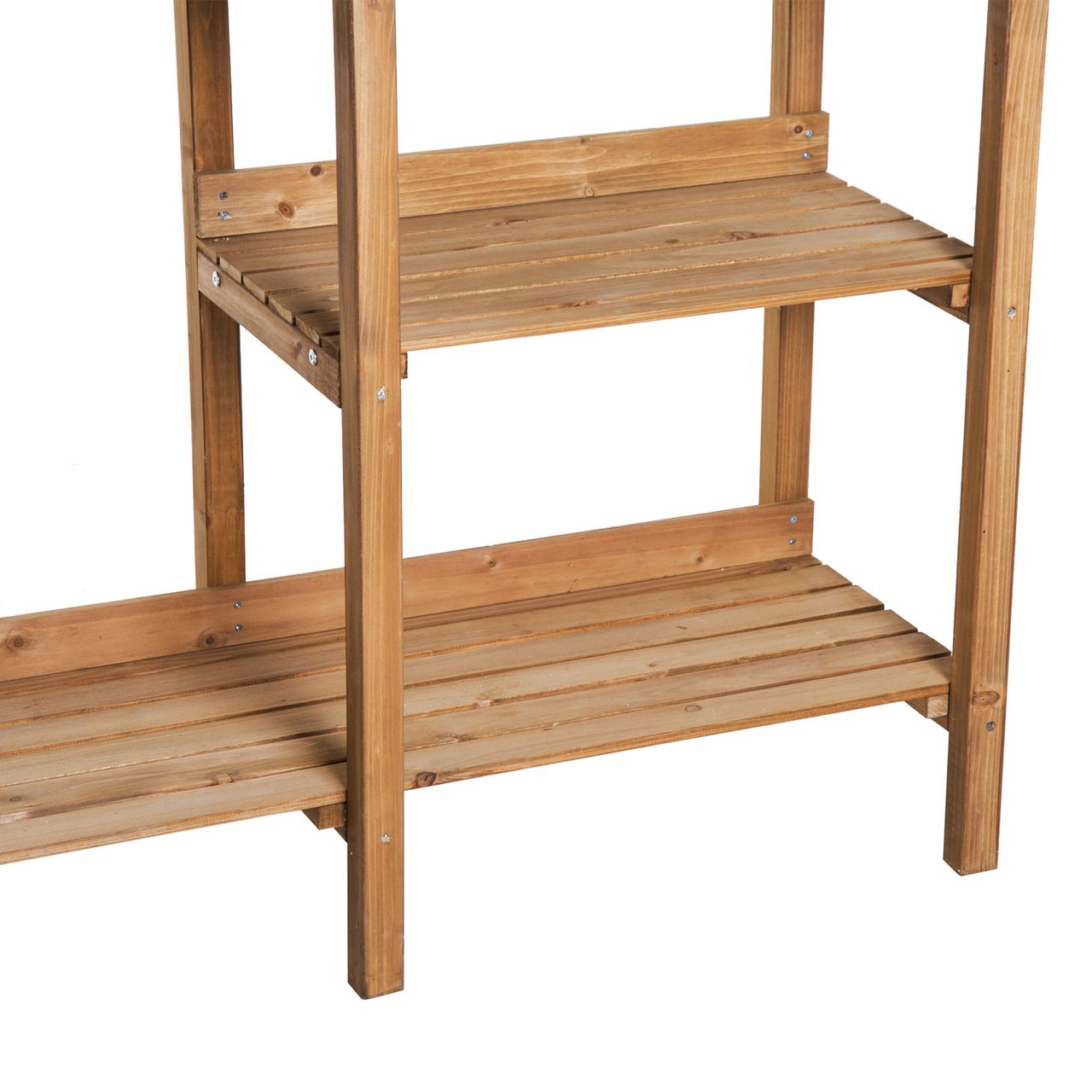 Outsunny Pflanztisch Gärtnertisch Blumentisch mit Wanne Garten Tannenholz Erle 117 x 45 x 121 cm