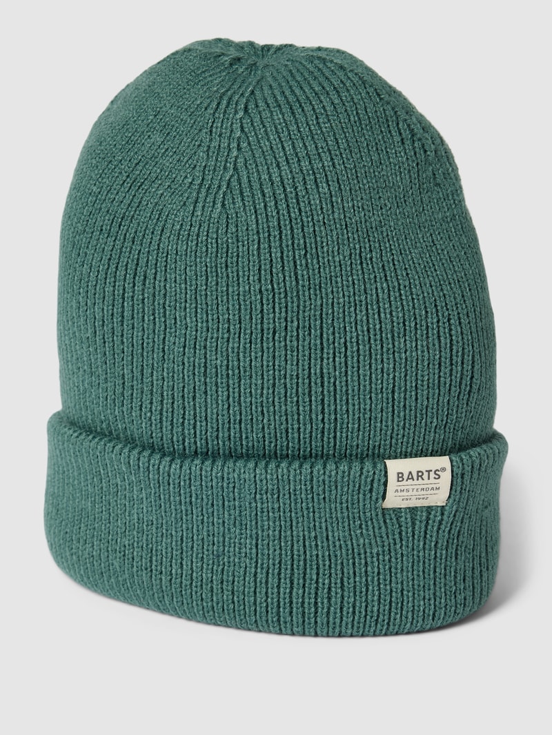 Beanie mit Label-Detail Modell 'Kinabalu' in khaki