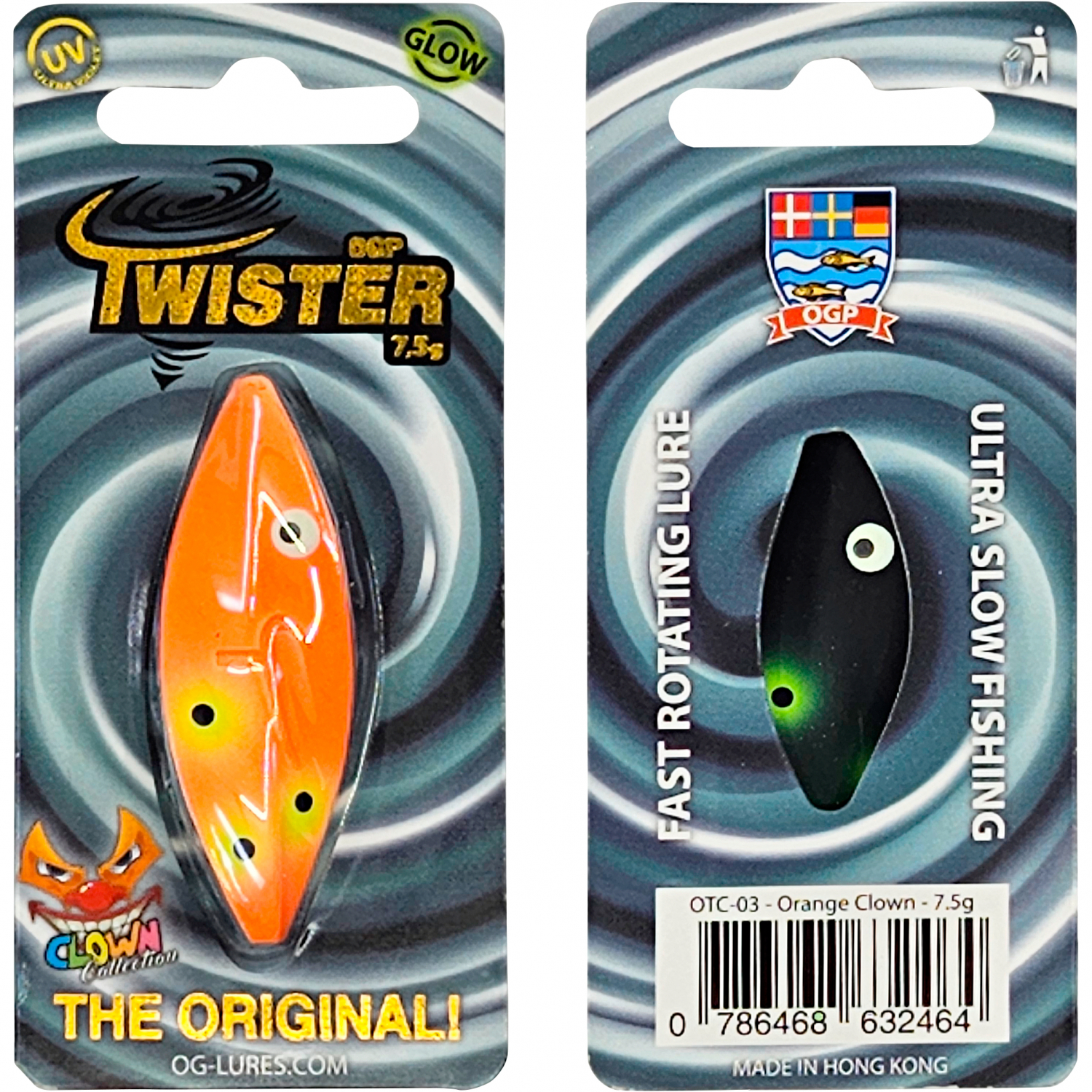 OGP Inline-Köder Twister (Orange Clown)