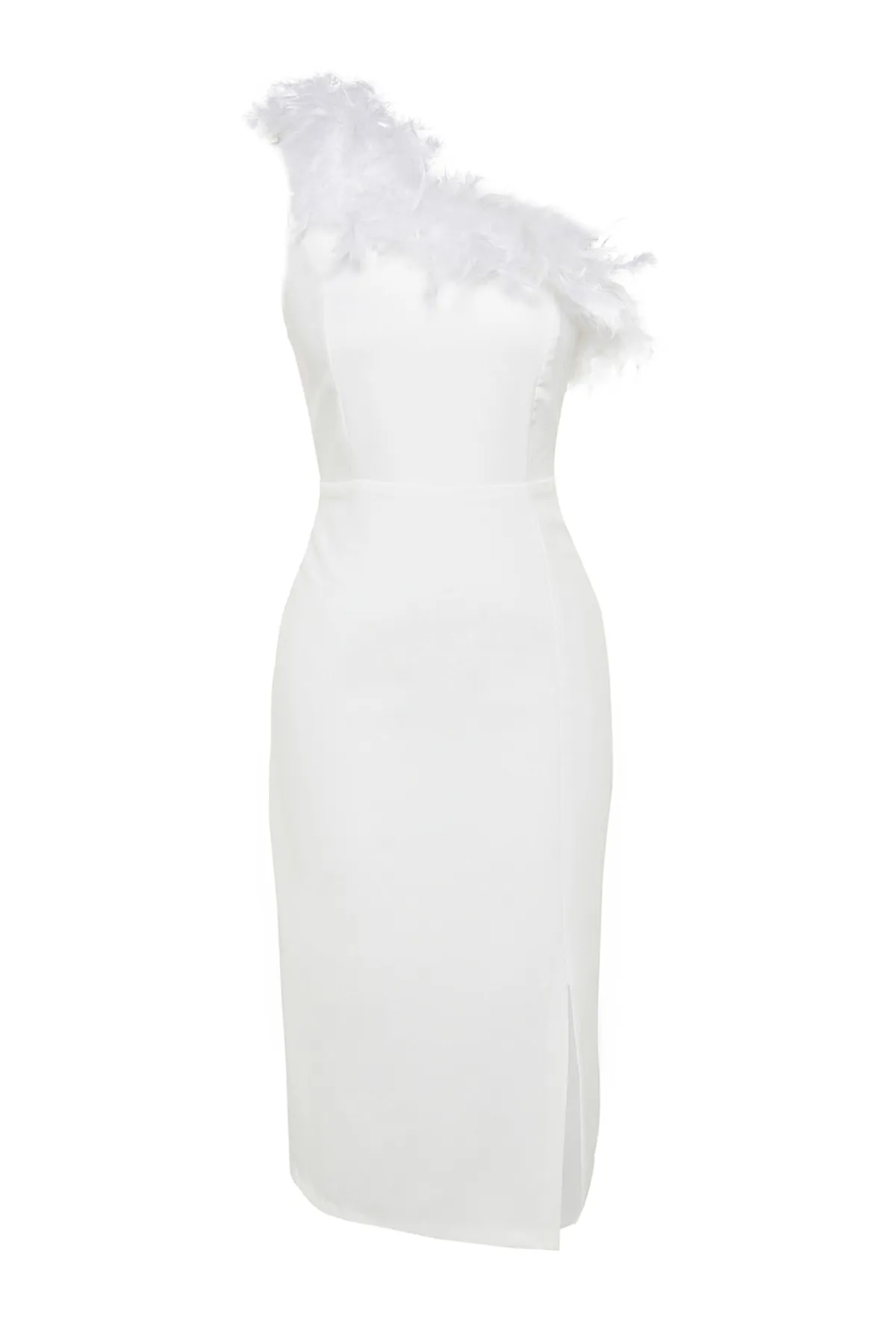Trendyol Collection  Braut-Ecru-Kragen, detailliertes Hochzeits-/Nikah-elegantes Abendkleid TPRSS21AE0121