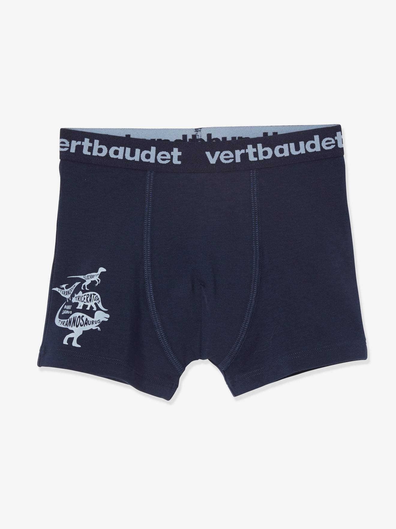 Vertbaudet 5er-Pack Jungen Boxershorts, Dinosaurier Oeko-Tex - farblich sortiert dino