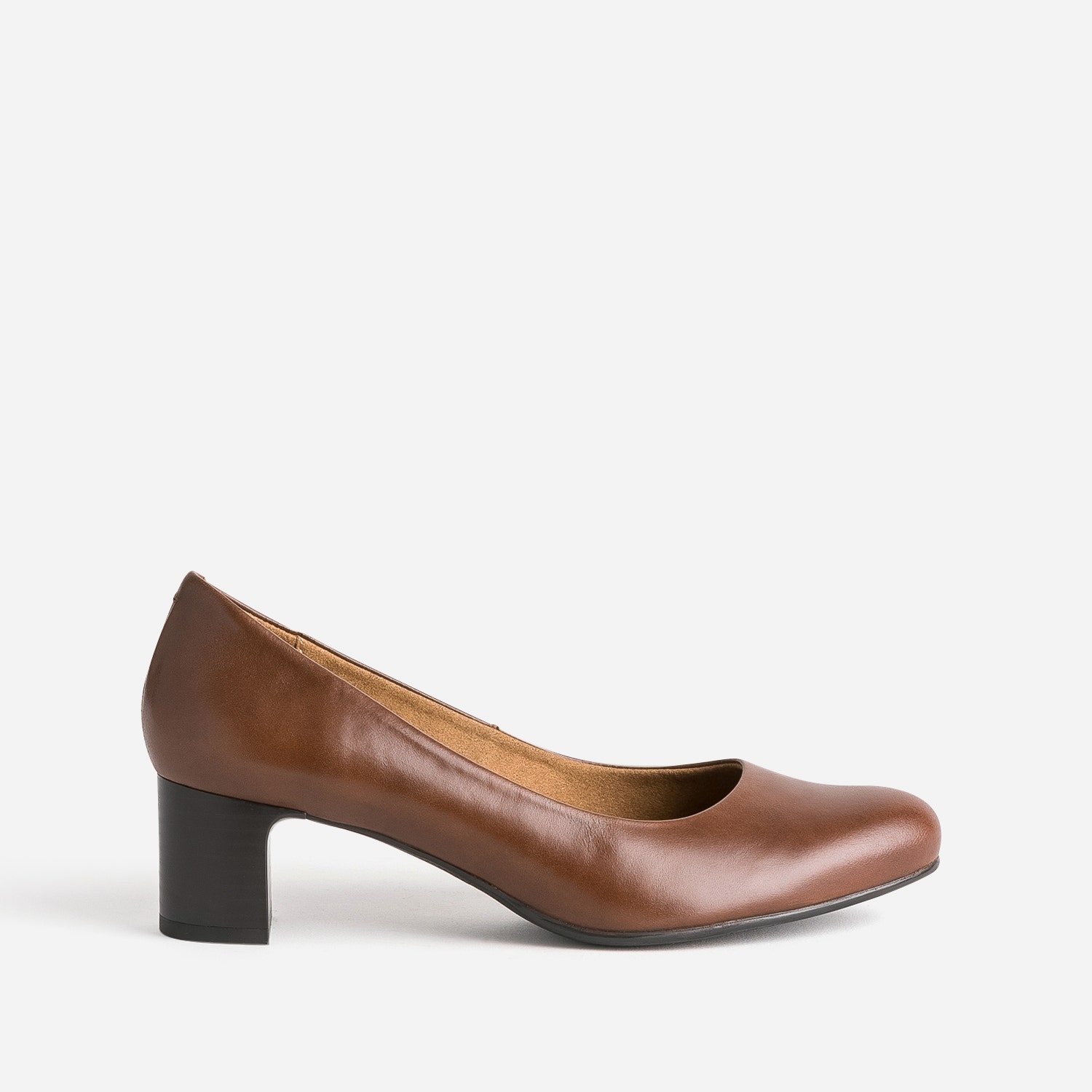 Escarpin en cuir ERAM FLEX cognac