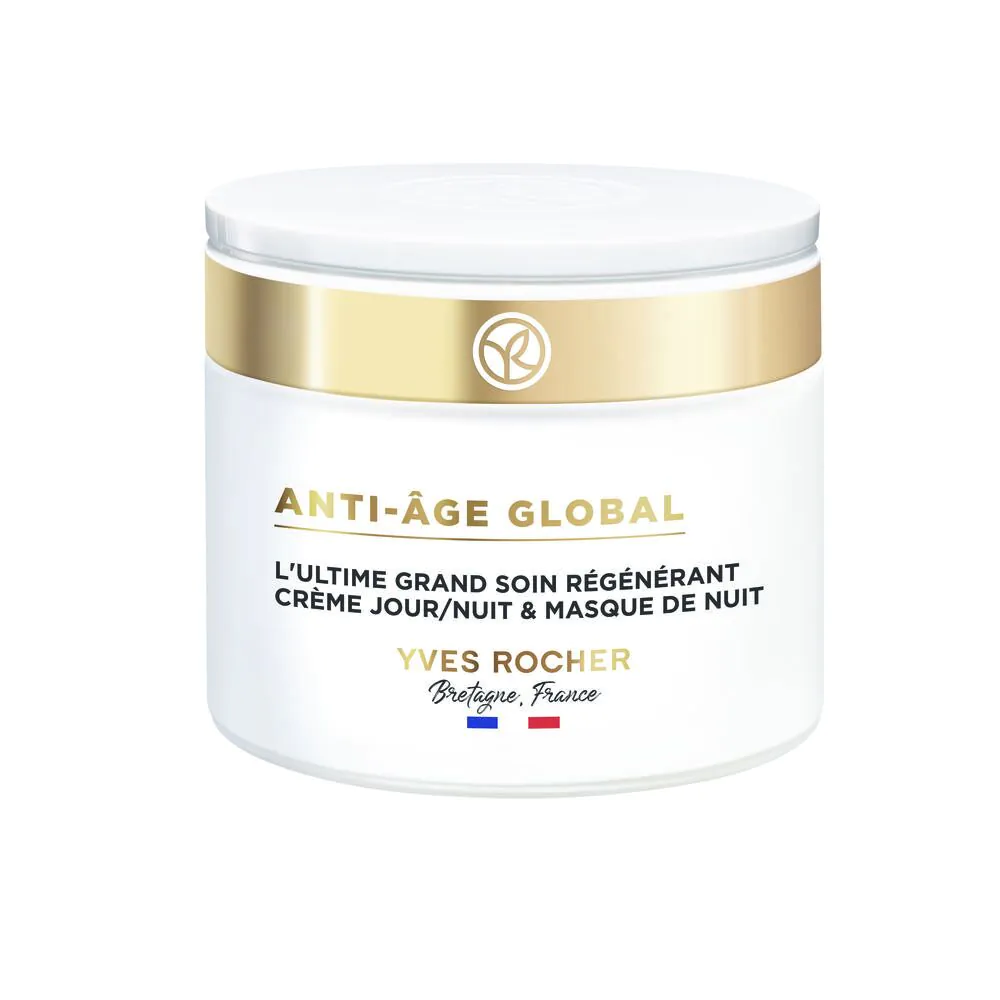 Yves Rocher Anti-Age Global regeneruojamasis dieninis ir naktinis kremas bei kaukė nuo raukšlių