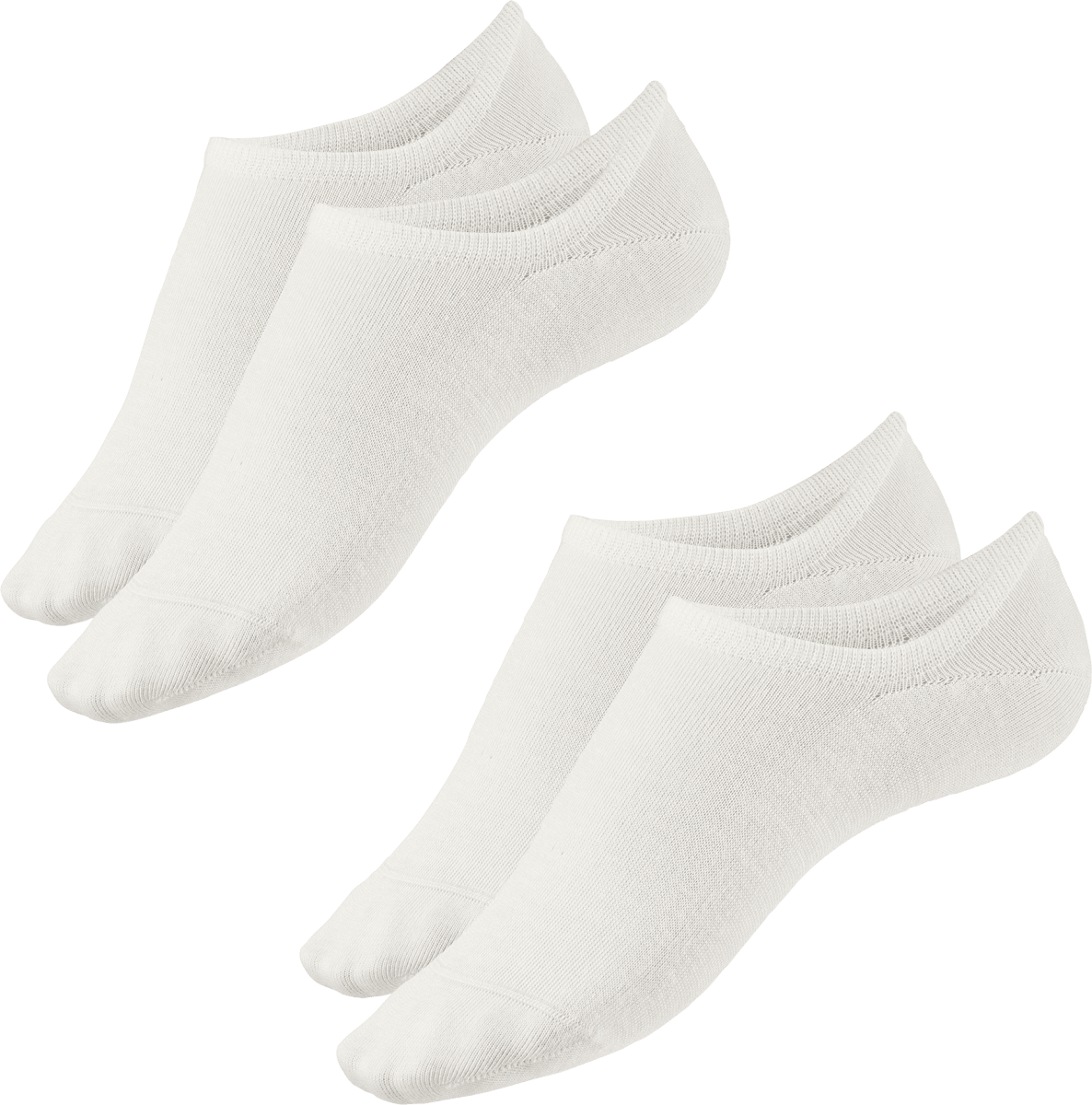 Füßlinge mit Viskose & Fersen-ABS weiß Gr. 39-42, 2 St