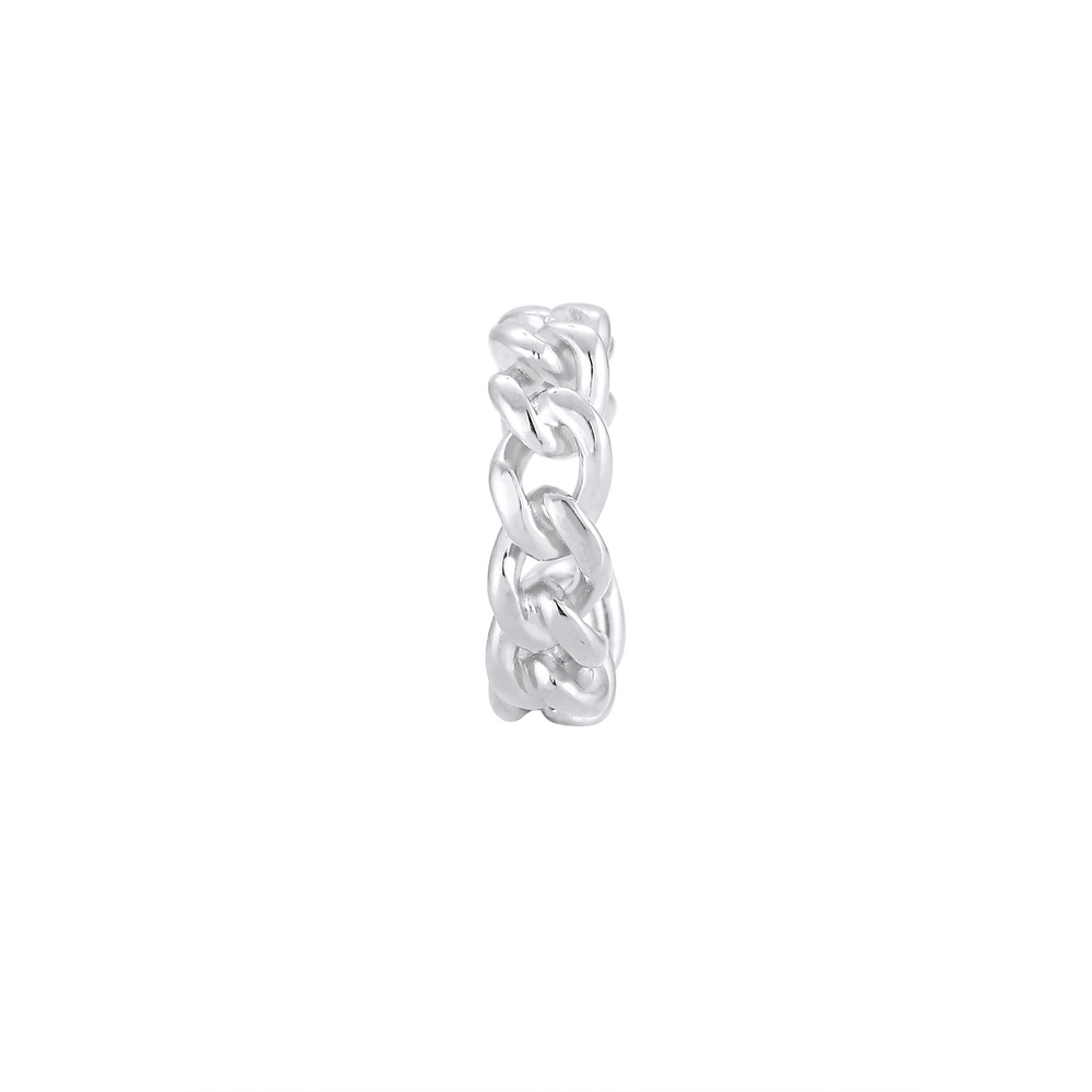 Elli Elli Boucles d'Oreilles Femme Moderne Tressée en Argent Sterling 925 Boucles d'oreilles