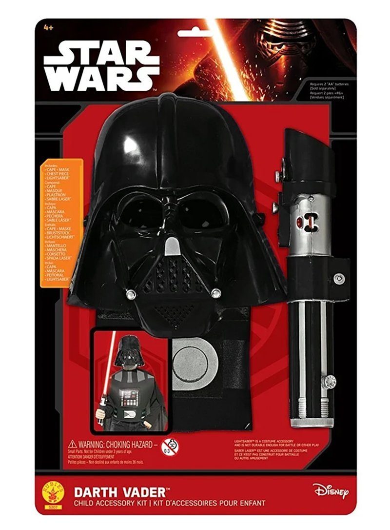 Rubie´s Kostüm Star Wars Darth Vader Basic 4-teilig mit Lichtschw, Einfaches Star Wars-Kostüm mit allem drum und dran!