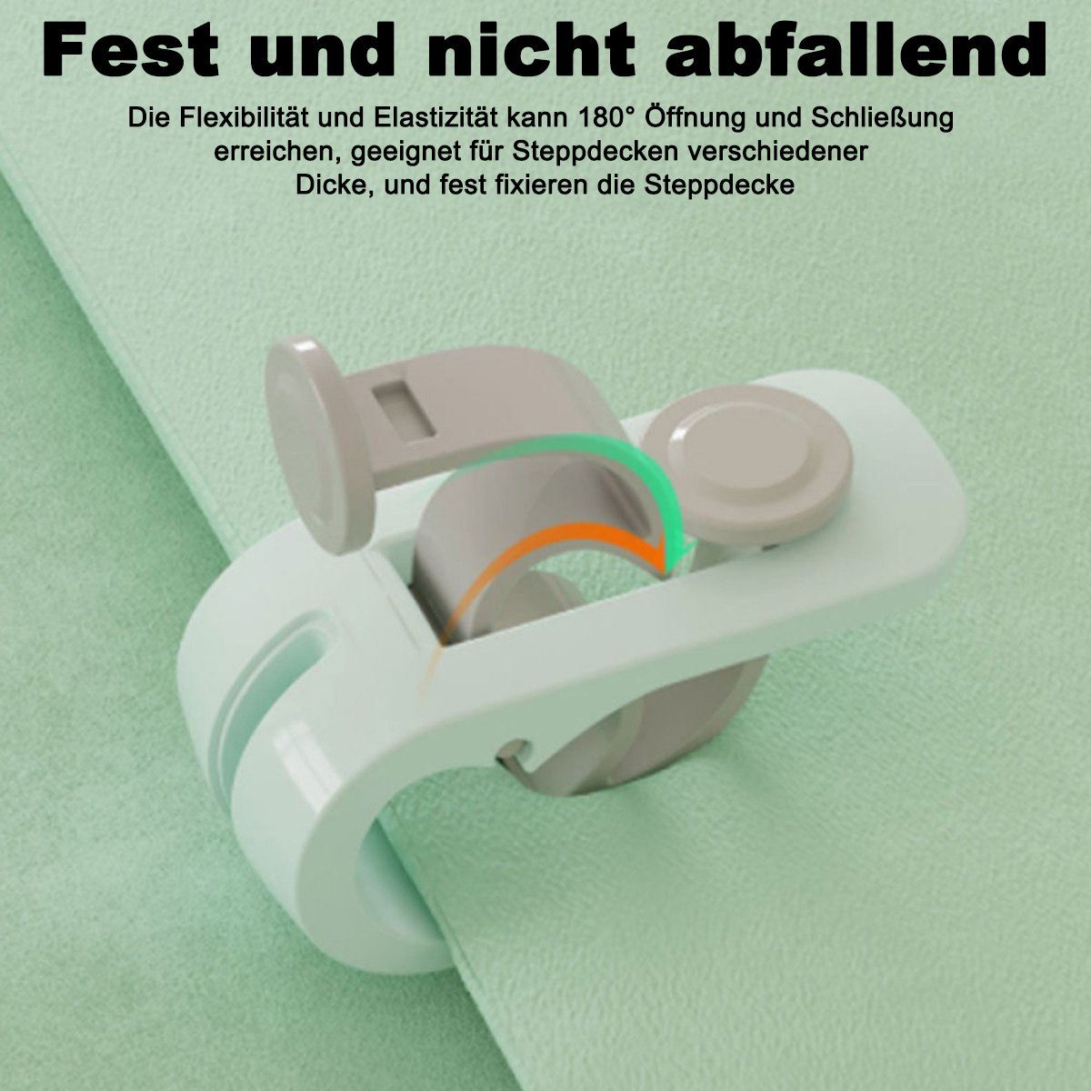 Matratzenauflage 12 PCS Bettdeckenbezug-Clips, Bettlaken Steppdecke Festhalten Clip Rwoythk