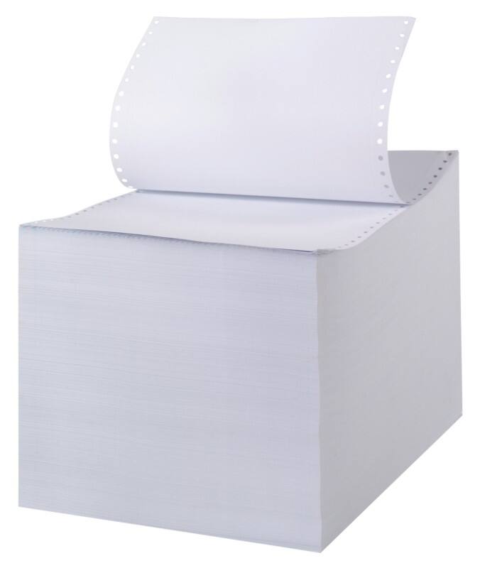 Niceday Computer-Endlospapier DIN A4 Perforiert 80 g/m² Weiß 2000 Blatt