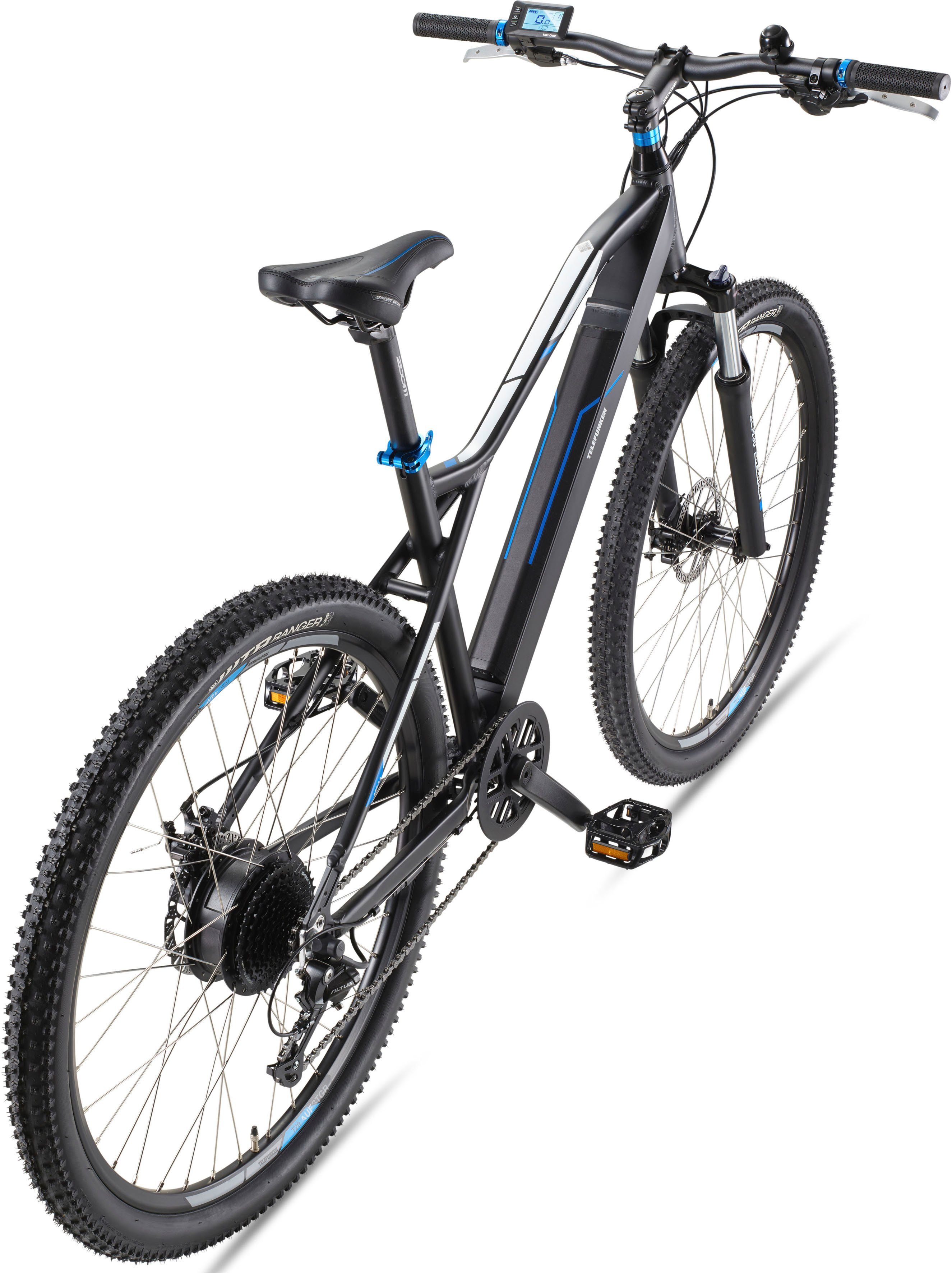 Telefunken E-Bike M924, 9 Gang Shimano Altus Schaltwerk, Kettenschaltung, Heckmotor, 504 Wh Akku