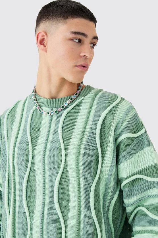 Oversize Jacquard-Pullover