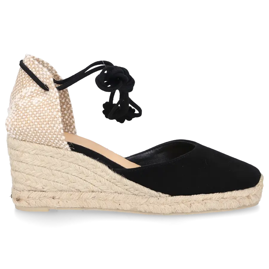 CASTAÑER - Espadrilles CARINA Veloursleder - schwarz