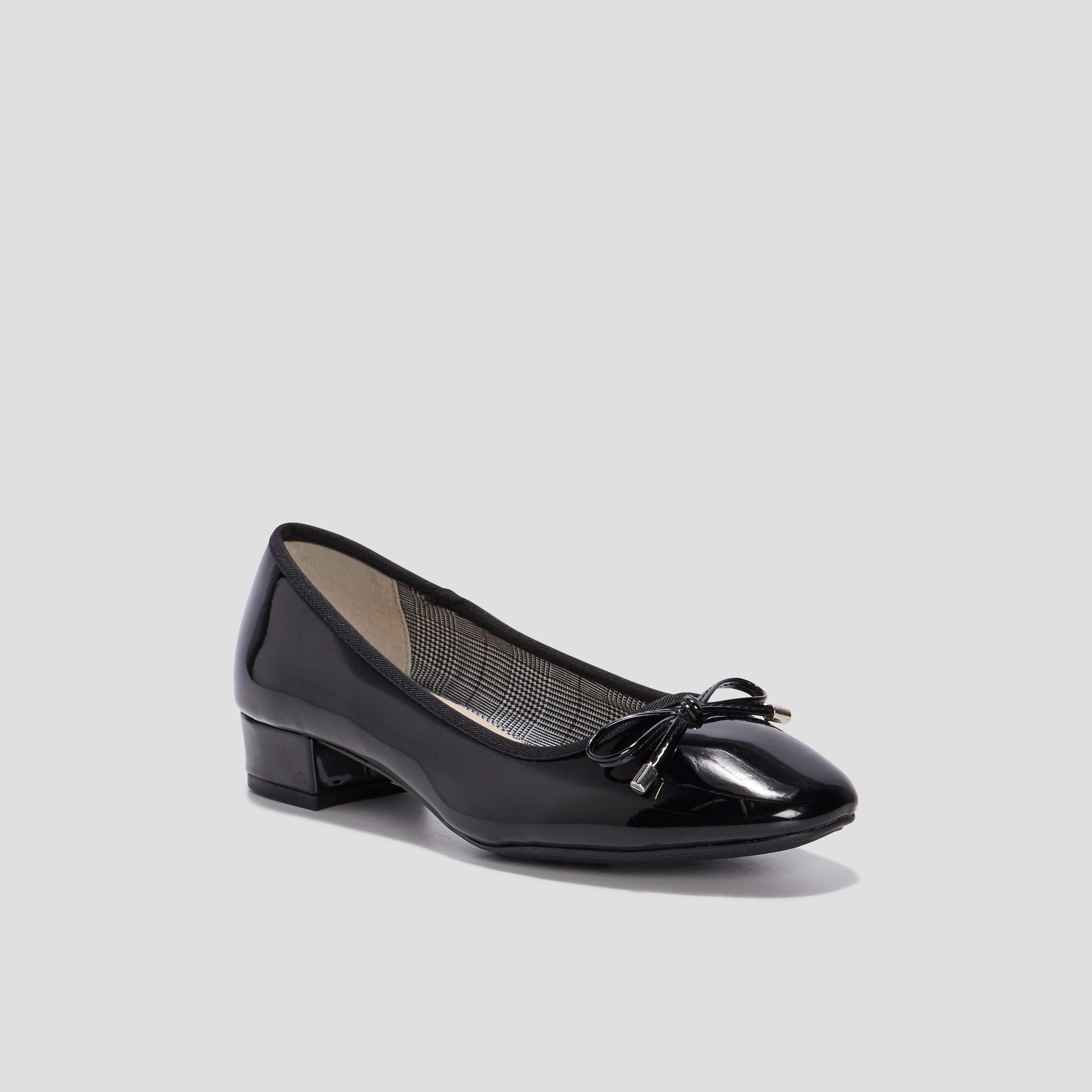 Ballerines à talons vernies noir femme | La Halle