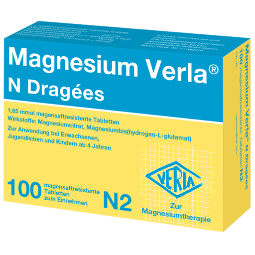 MAGNESIUM VERLA N Dragees  100 St  Tabletten, magensaftresistent