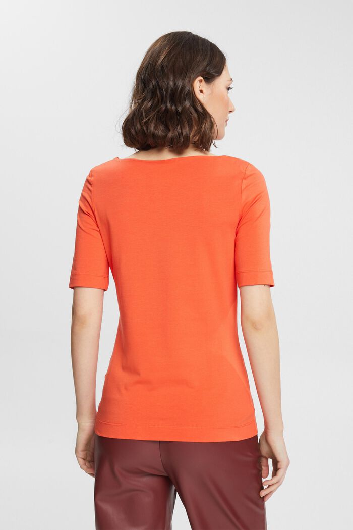 T-Shirt mit U-Boot-Ausschnitt