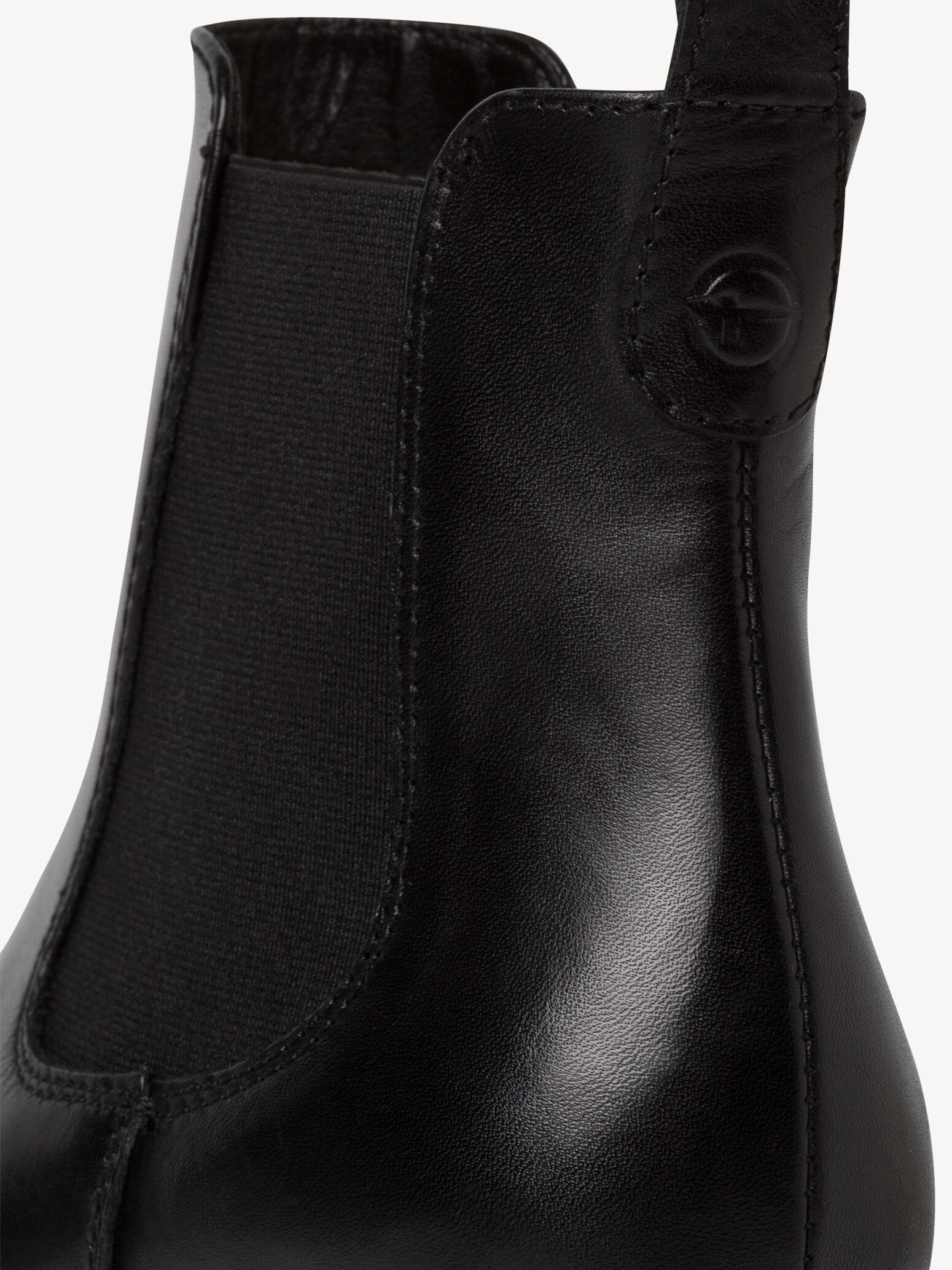 Bottine Chelsea en cuir - noir