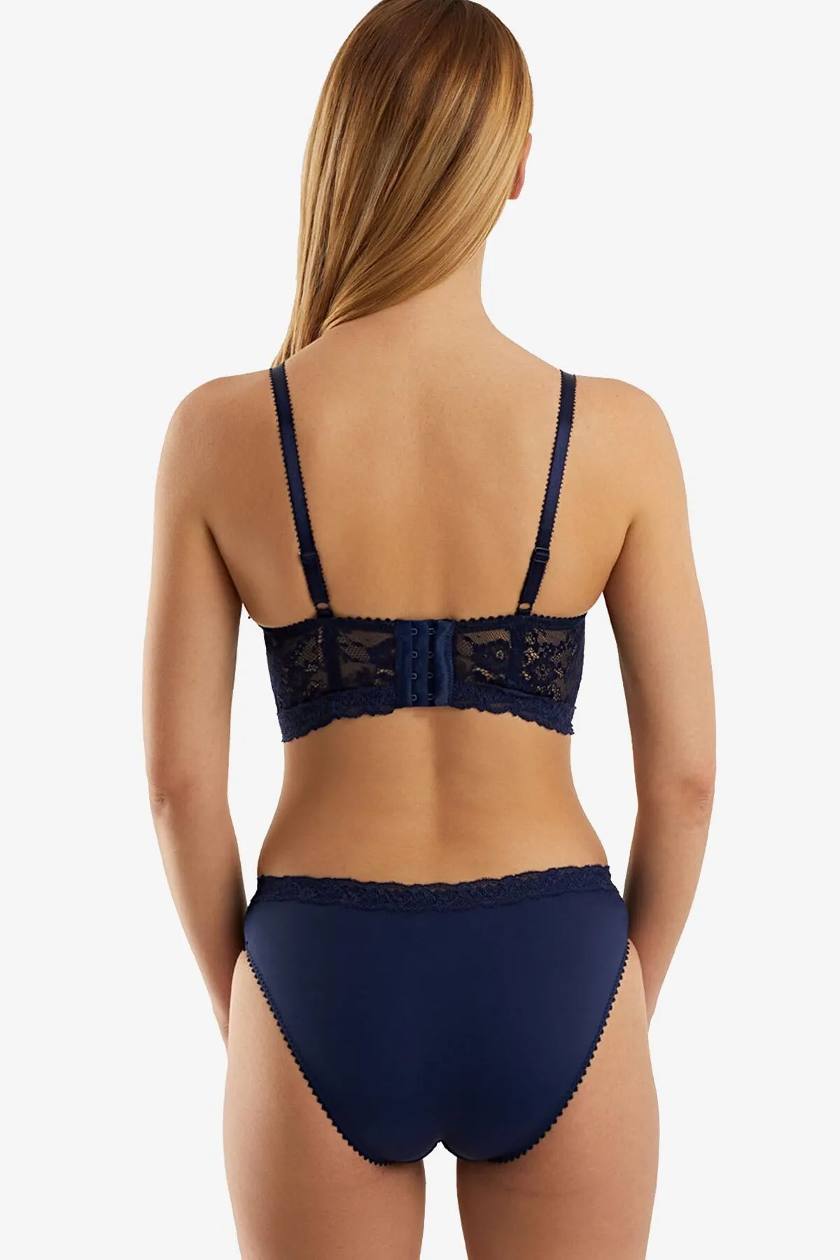 AYYILDIZ  564 Marineblaues Push-up-Bralet-Set