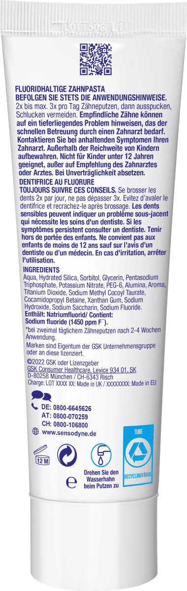 Zahnpasta MultiCare sanftweiß, 75 ml