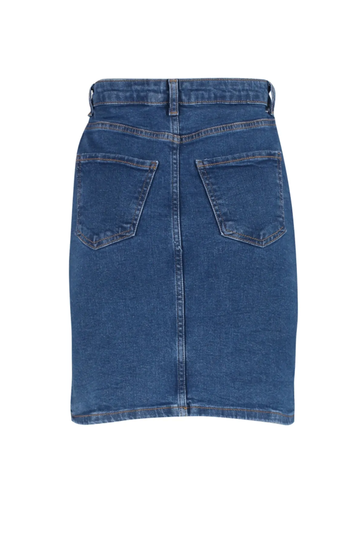 Trendyol Collection  Blauer Basic-Mini-Jeansrock mit hoher Taille TWOSS20ET0241