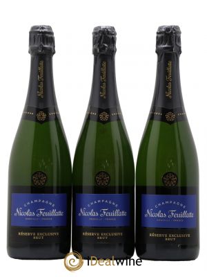 Champagne Nicolas Feuillate Brut Reserve Exclusive  - Lot de 3 Bouteilles