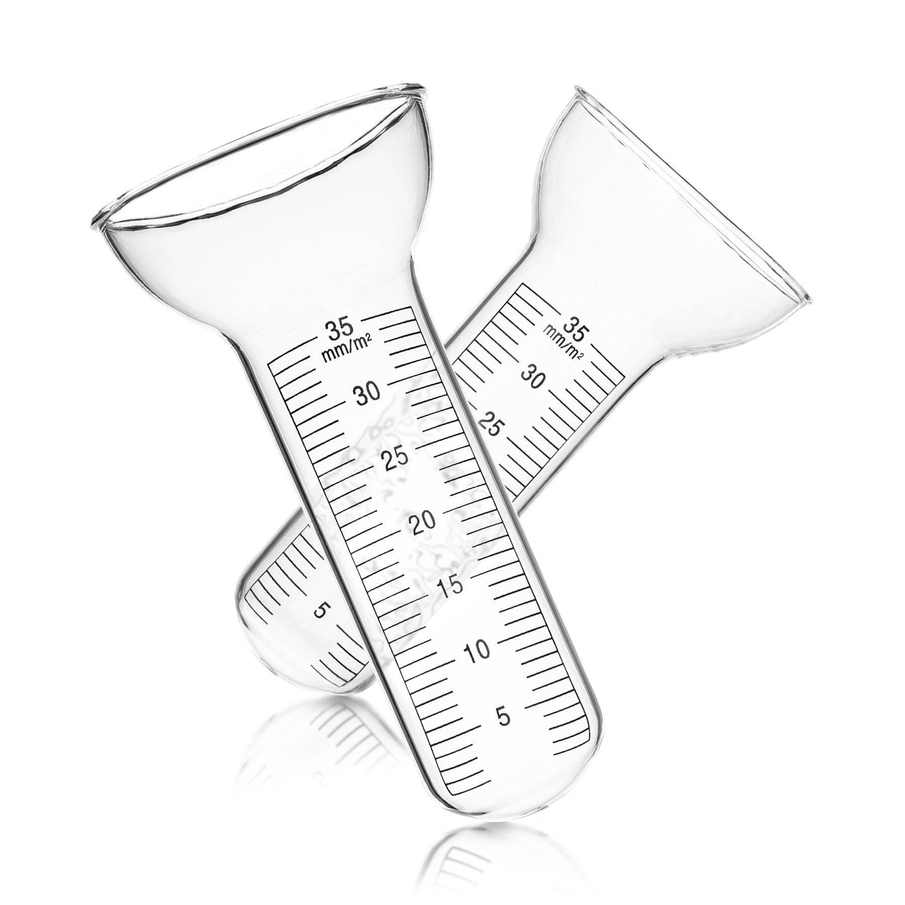BigDean Niederschlagsmesser Für 1-35 mm Messungen Einfach abzulesen aus Glas Regenmesser