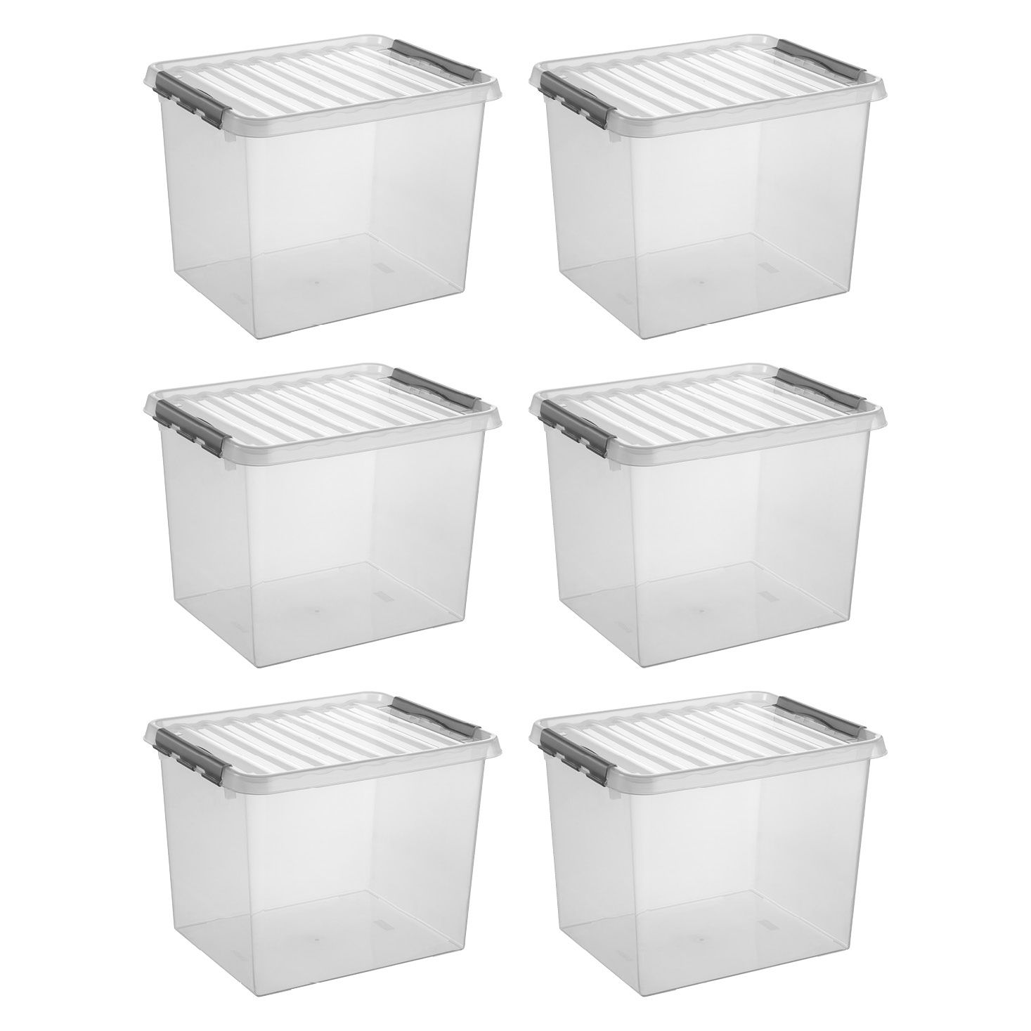 Sunware Q-line 52 Liter 6er-Set Aufbewahrungsboxen