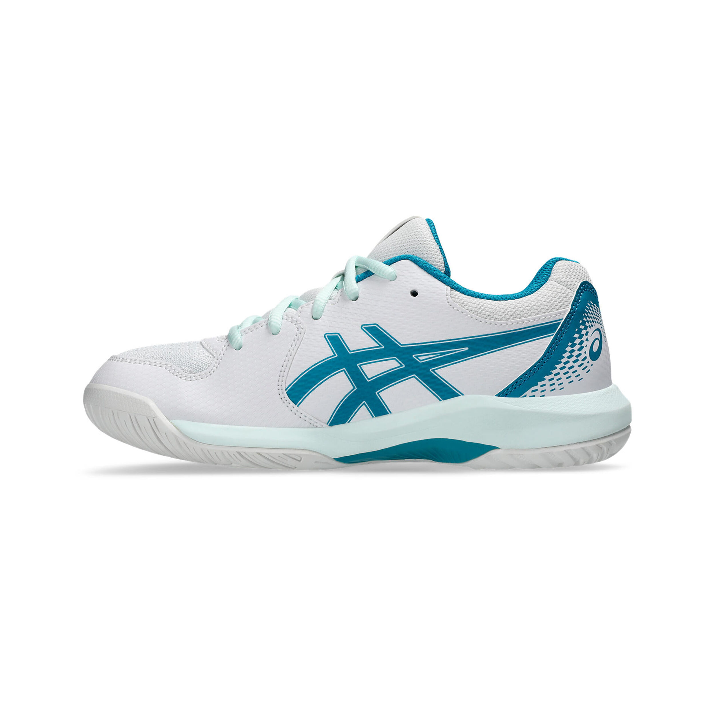Gel-Dedicate 8 GS Allcourtschuh Kinder - Weiß, Petrol