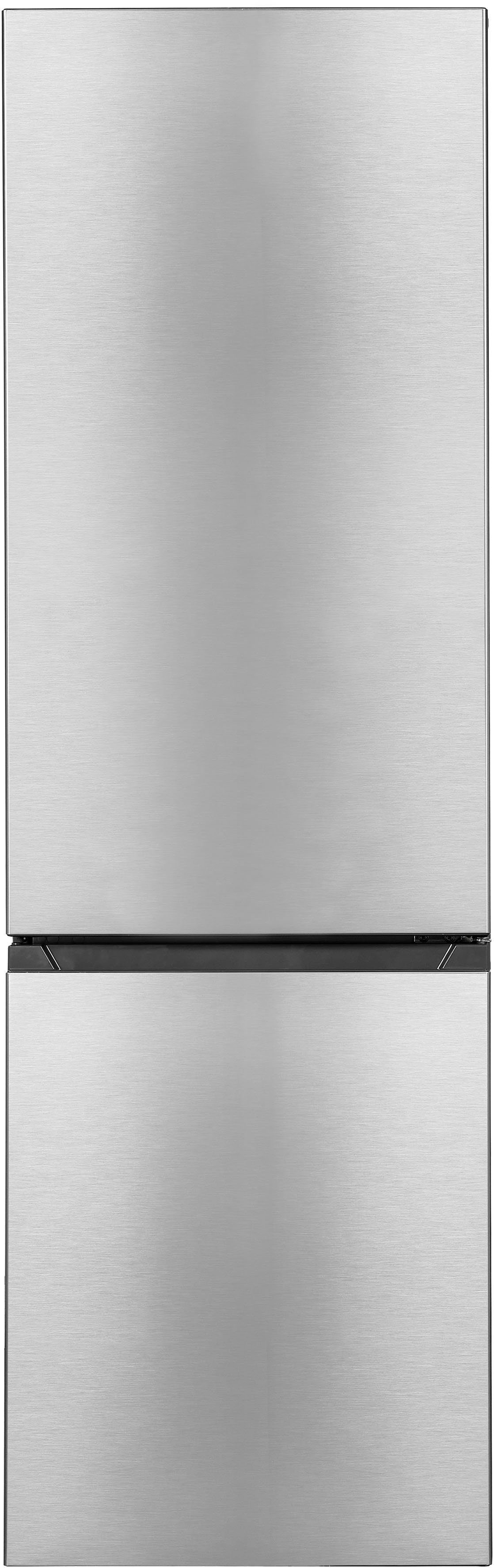 exquisit Kühl-/Gefrierkombination KGC265-70-010E inoxlook, 180 cm hoch, 55 cm breit