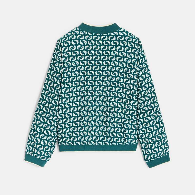 Blouson bomber réversible vert Fille