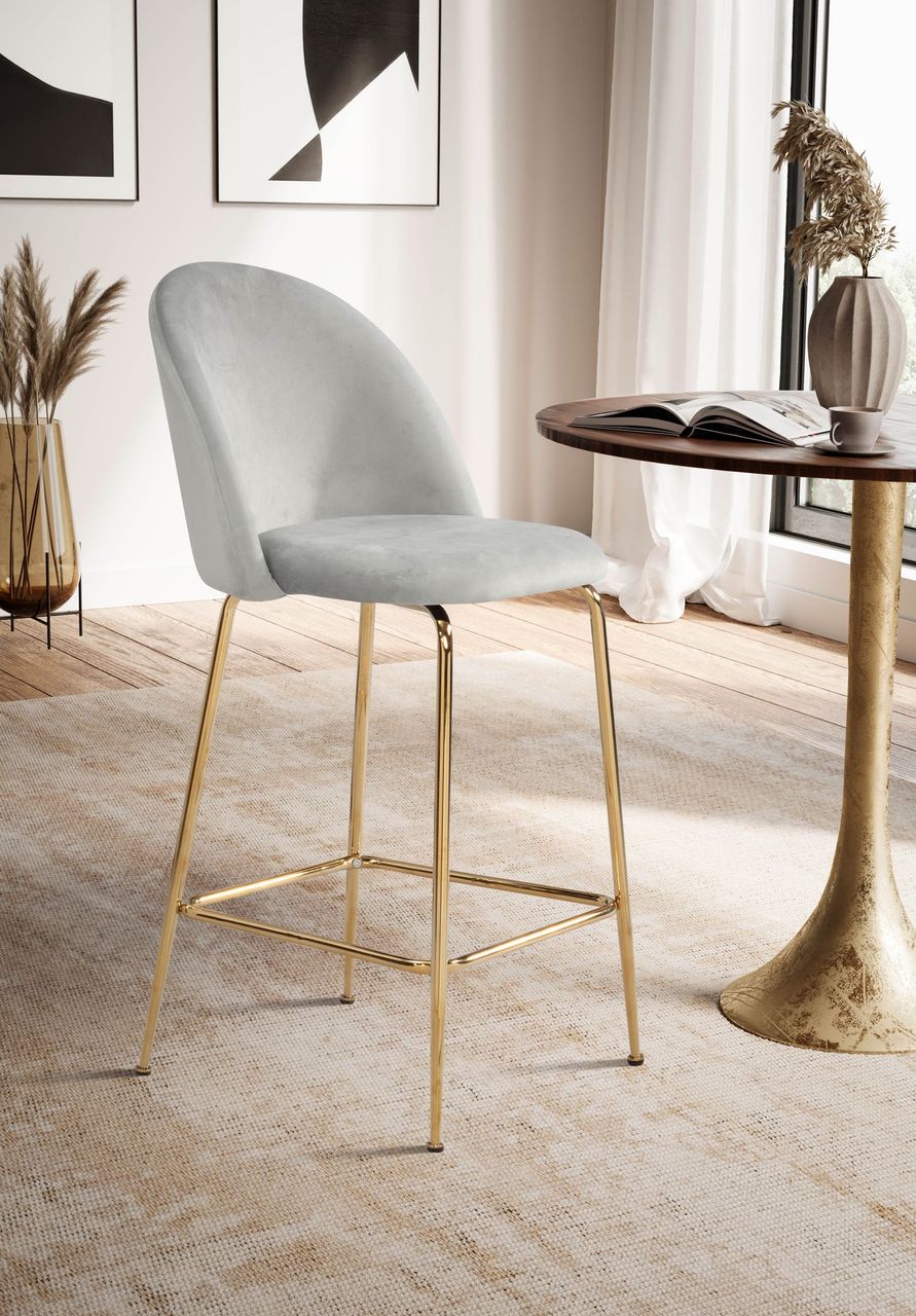 Wohnling Barhocker 2er Set Samt
