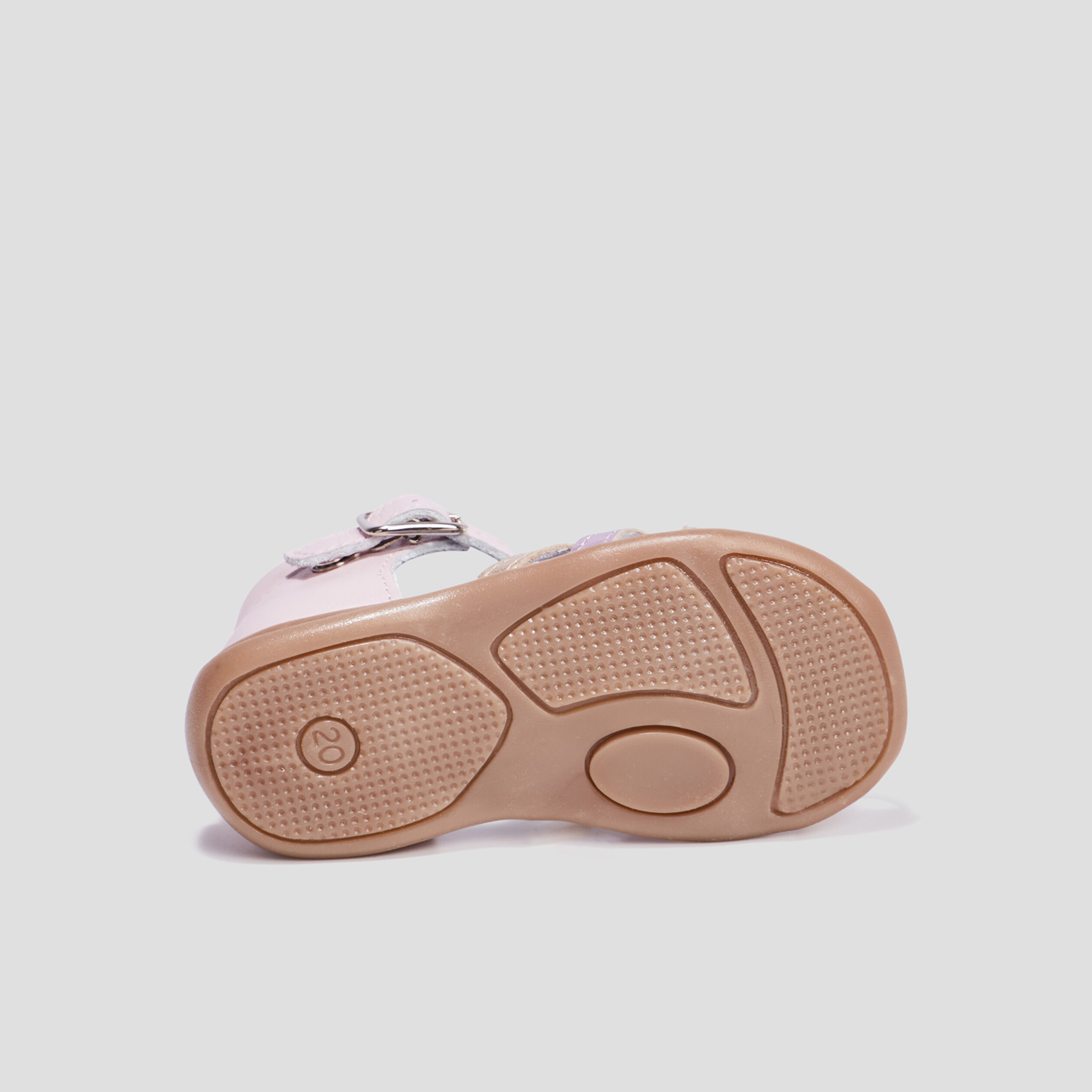 Sandales bout fermé en cuir rose bébé fille | La Halle