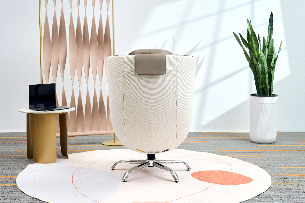 Happy Home elektrischer Massagesessel mit Hocker, Heizfunktion, Lautsprecher & 3D Mechanismus HWP71-BRN braun