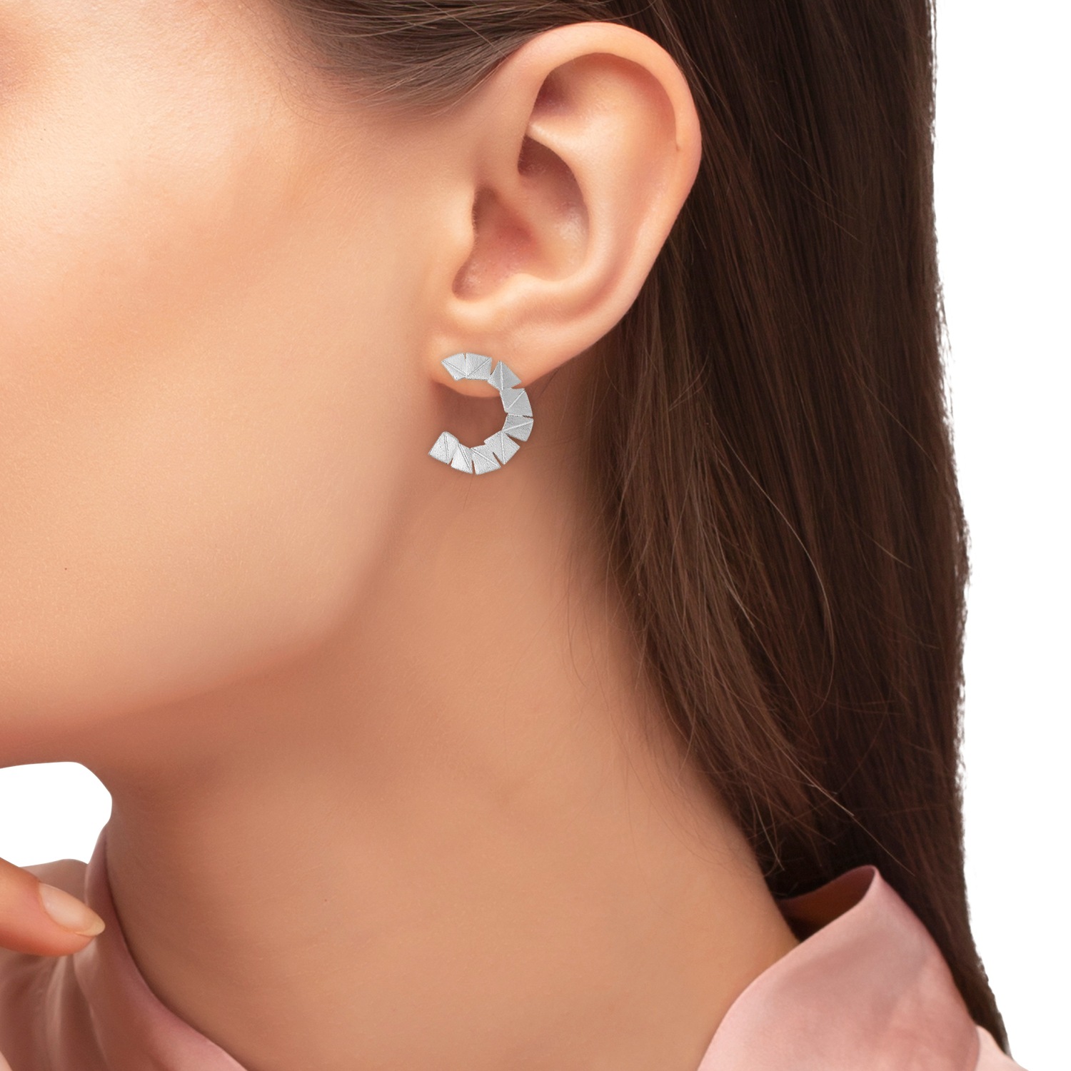 Boucles d'oreilles de fête Heideman en argent mat