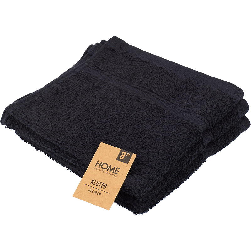 Home Klut Villa 3-pk 30x30 cm sort