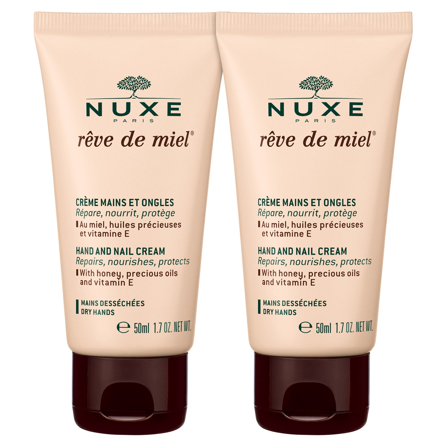 Nuxe Duo Crème mains et ongles Rêve de miel® - Peaux sèches - 2x50ml