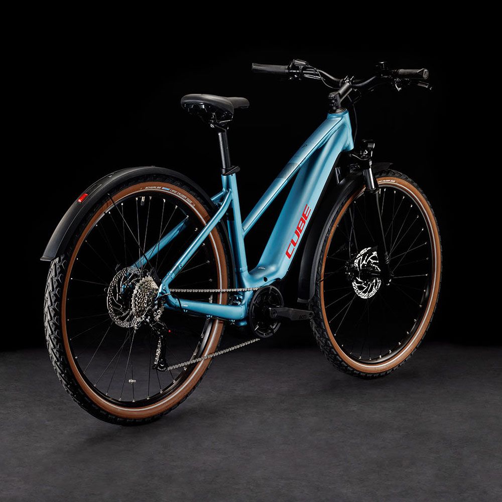Cube Nuride Hybrid Performance 500 Allroad Lady metalblue´n´red kaufen | Bike-Discount