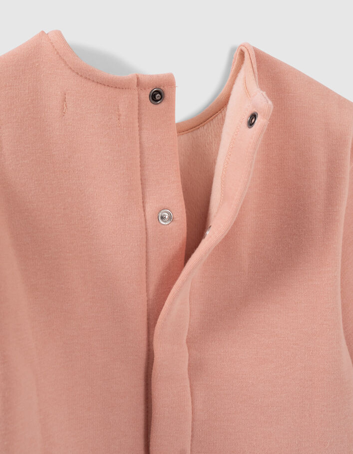 Ensemble robe-sweat rose et leggings gris bébé fille