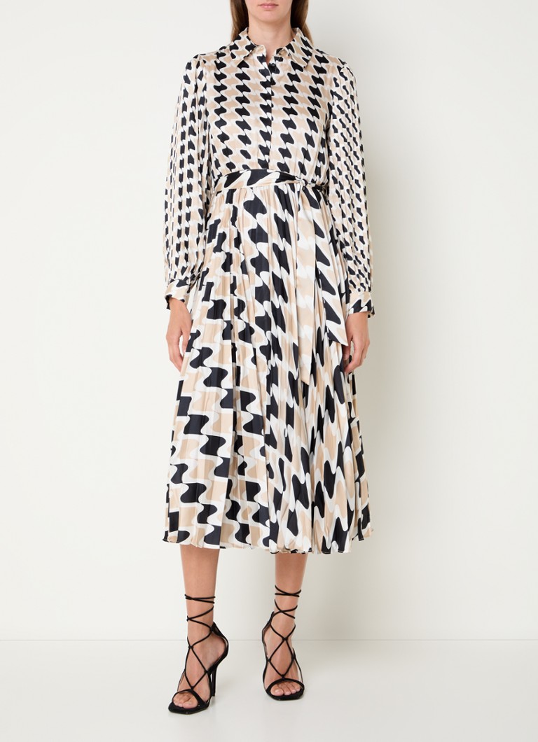 Robe tunique midi Phase Eight Lyric avec ceinture plissée et à nouer