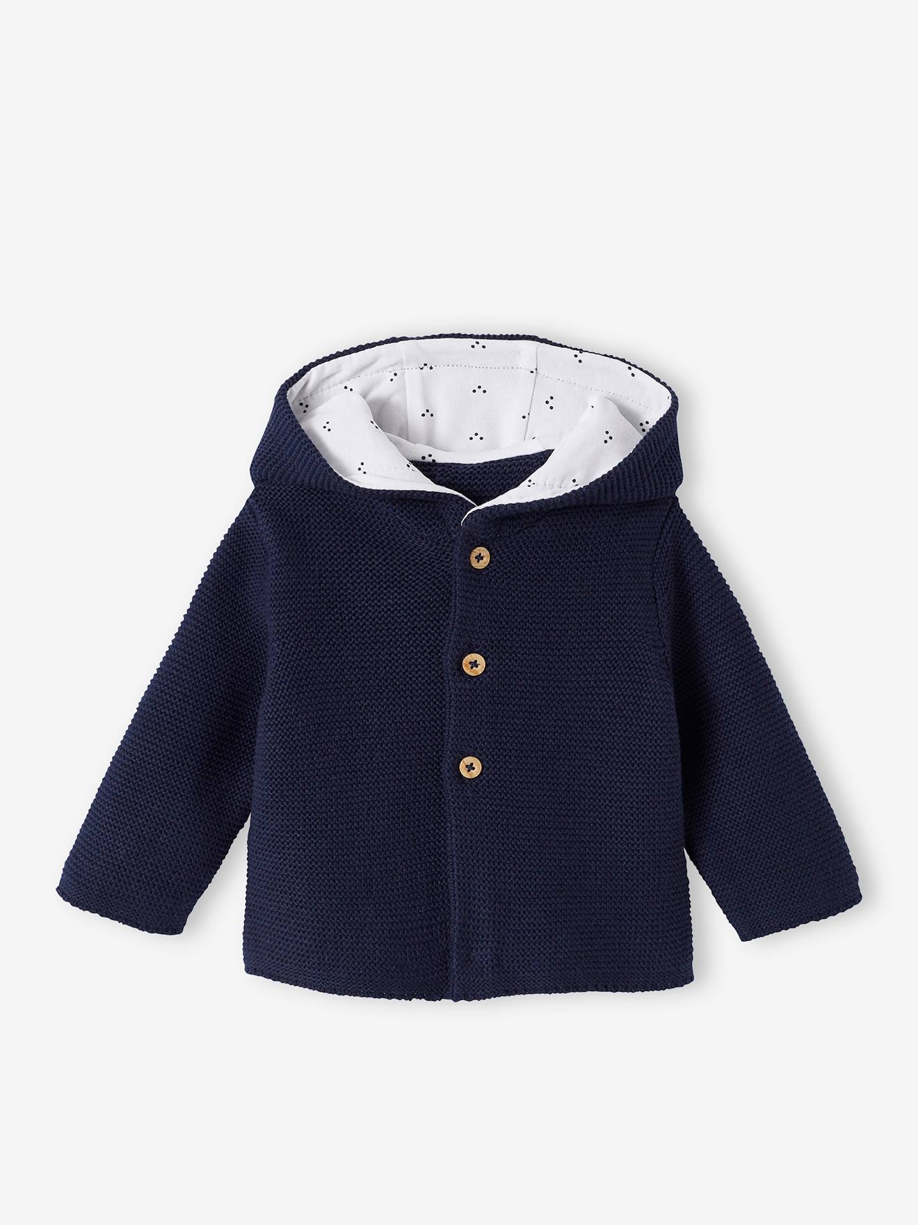 Vertbaudet Neugeborenen-Set: Strickjacke, Hose & Body - marine