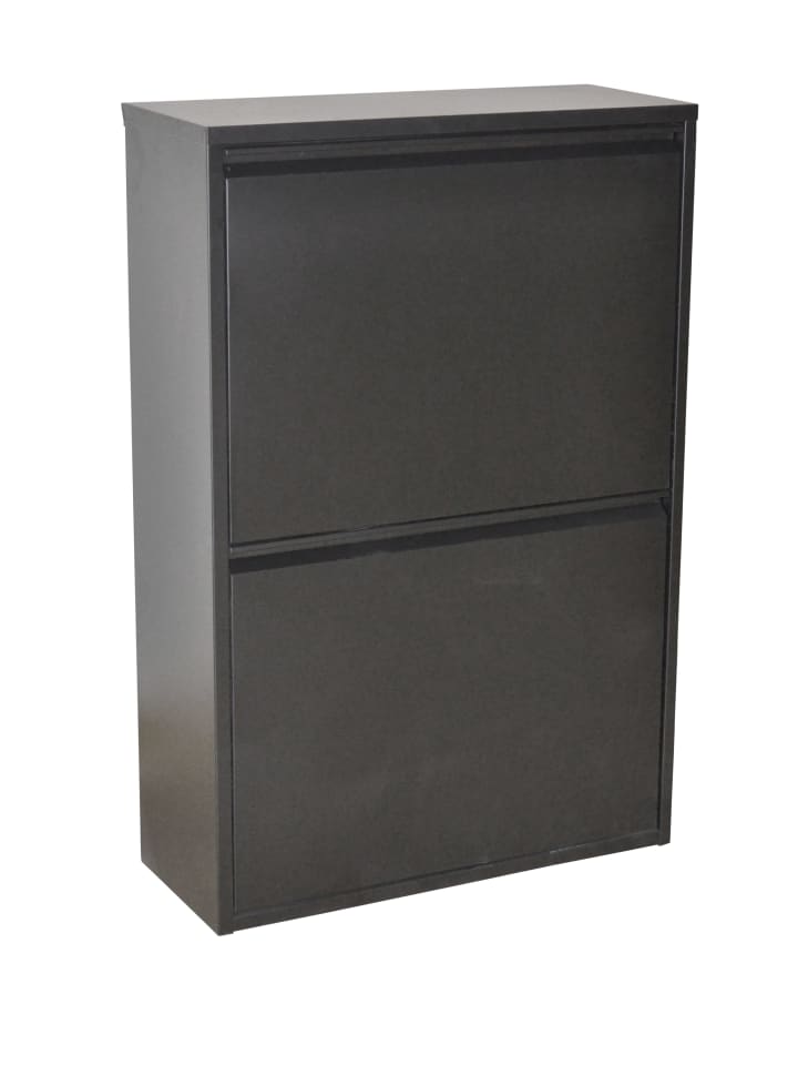 möbel-direkt Mülltrenner (2Klappen/4Eimer) Madrid in schwarz günstig kaufen 1 Stück