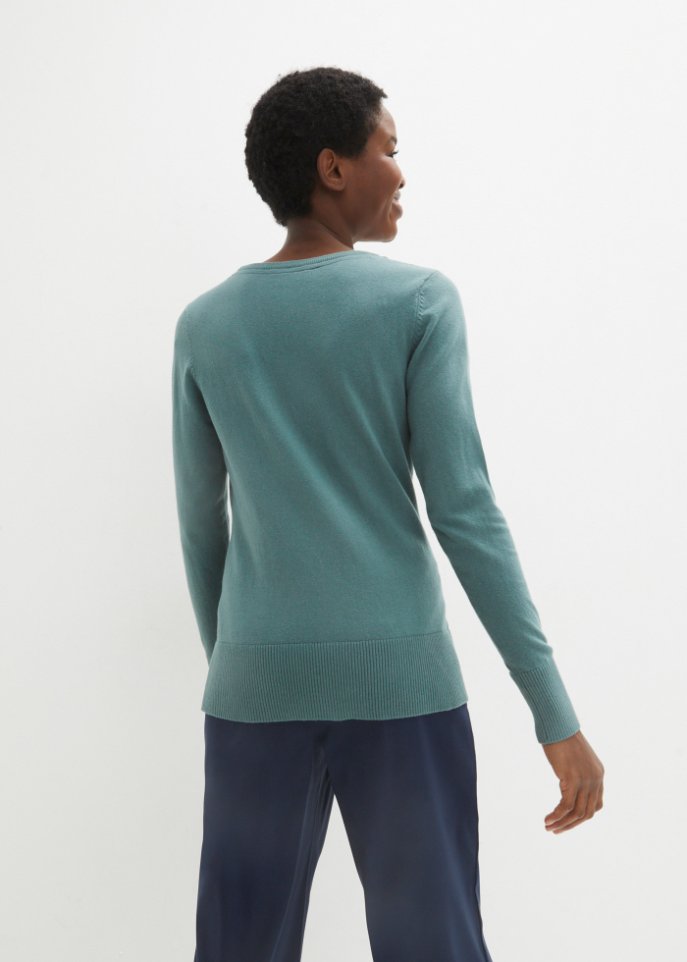 Basic Pullover mit recycelter Baumwolle