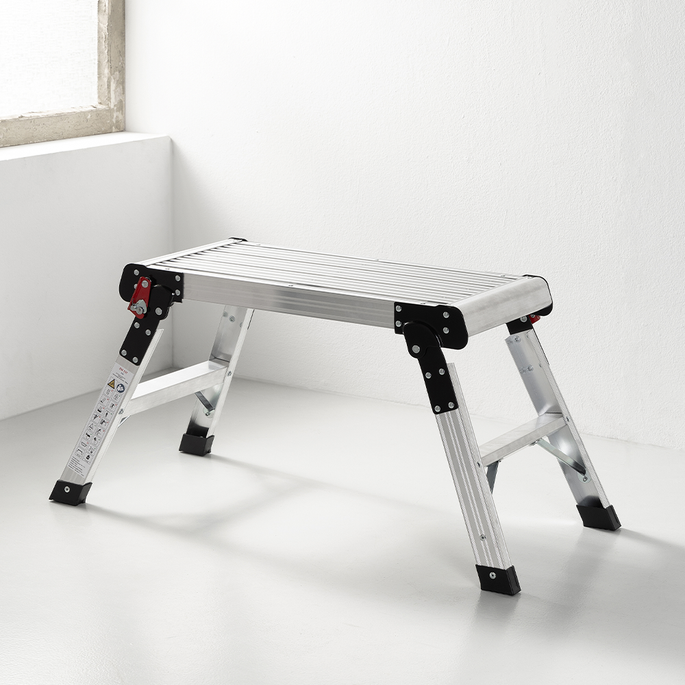 Kraft Werkzeuge Alu Trittleiter faltbar, 150 kg
